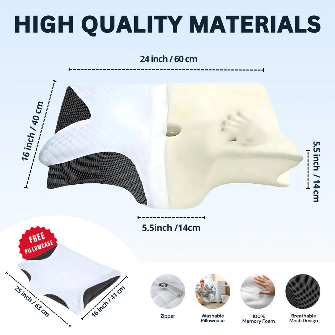 The Loomsy Pain Relief Ergonomic Pillow
