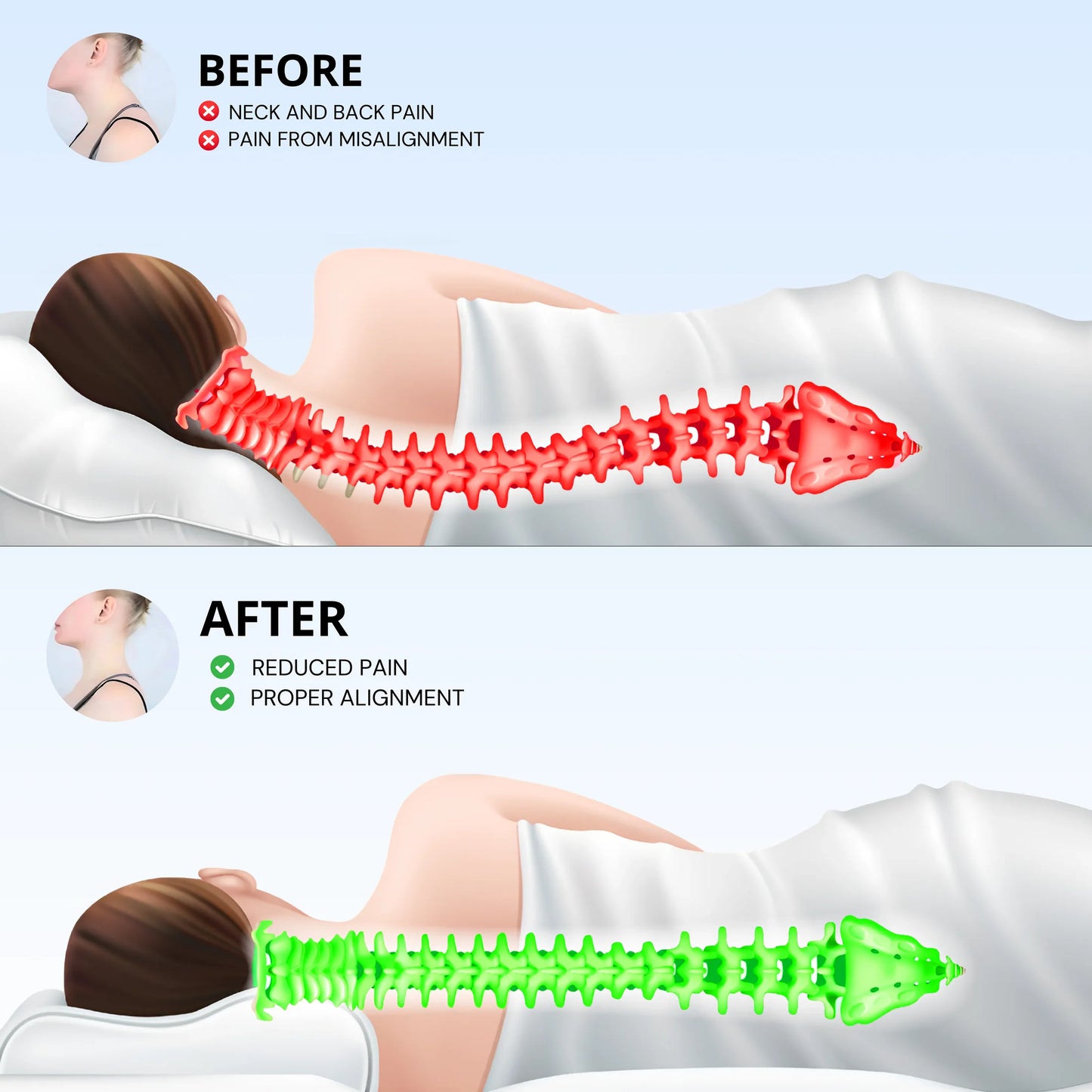 The Loomsy Pain Relief Ergonomic Pillow